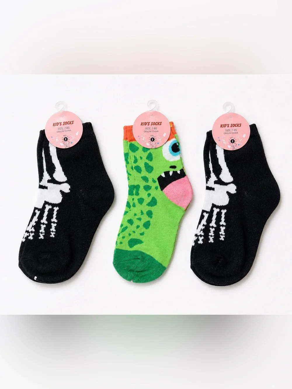 3 pairs of kids Halloween socks NWT size 7-8.5